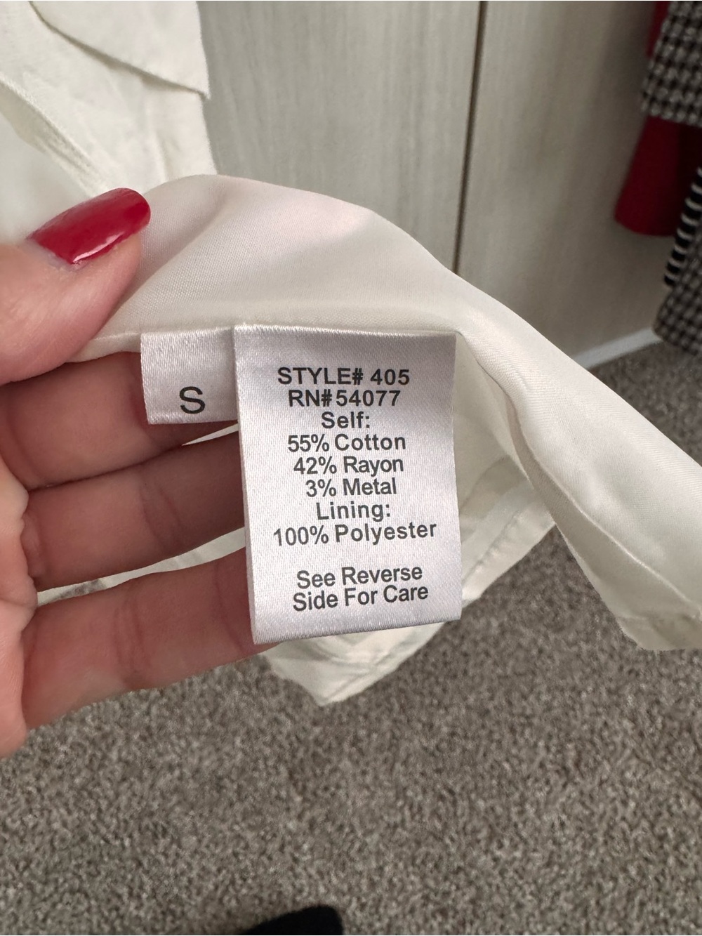 CAbi White Ruffle Collar Button-Front jacket - Picture 6 of 6